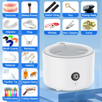 Nouveau 45KHZ ultrasons nettoyage bijoux montre lavage dentaire fausses dents aligneur retenue bouche garde ultrasons prothèse dentaire nettoyant