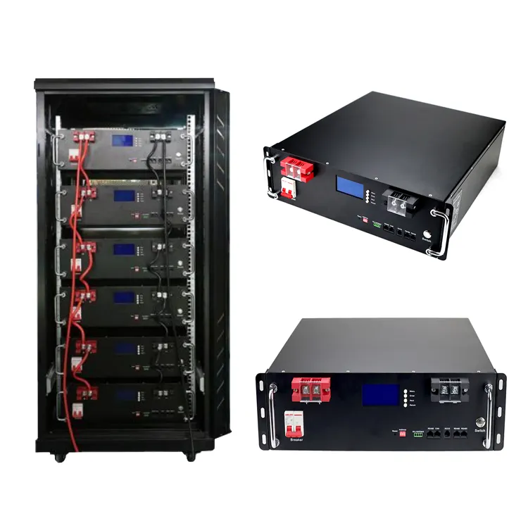 Rack Mounted 5KW 10KW batteries pack 100ah 200Ah lithium ion 48v lifepo4 Solar energy storage battery