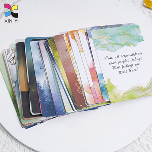 Conception de taille personnalisée <span class=keywords><strong>carte</strong></span> de santé mentale phrases de soi positives cartes d'affirmation de relaxation avec boîte - Product Image 2