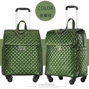 Fashion 20 Inch Trolley Luggage Soft PU Leather Essential <strong>Travel</strong> Case <strong>with</strong> <strong>Wheels</strong> Wheelie <strong>Bag</strong> for Convenient <strong>Travel</strong> - Product Image 4