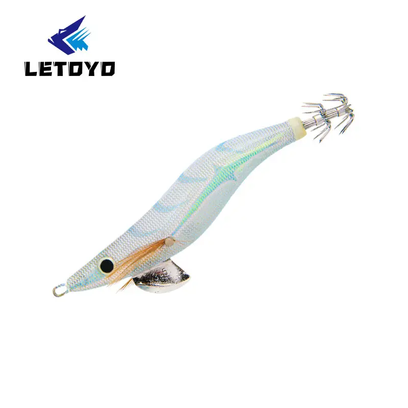 LETOYO Squid Jigs Egi 3.5# 19g Fishing Lure Squid Jig Senuelo Green Luminous New Fishing Lures Squid Baits Hook