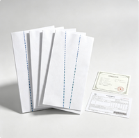 Papier en pâte de coton biodégradable et écologique avec fil de sécurité bleu personnalisé pour certificats, documents, bons de réduction, anti-contrefaçon