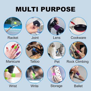Benda Coesiva in Poliestere da <span class=keywords><strong>3</strong></span> Pollici, Nastro Autoadesivo Traspirante per Calcio, Fasciatura Morbida per Sport, Impugnature per Mani, Ipoallergenico per Fitness - Product Image 6
