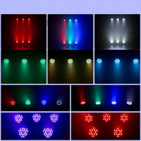 8pcs Flight Case Lampu Panggung Profesional DJ Klub Pertunjukan Malam Konser Gereja 54*3w RGBW 4-in-1 LED PAR Can Par Lights