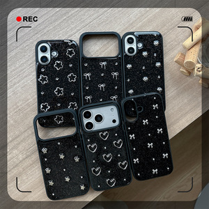 เคสโทรศัพท์ลายดอกไม้รูปหัวใจผูกโบว์ สำหรับ iPhone 17 รุ่น 16 Pro Max ดีไซน์สร้างสรรค์และมีสไตล์แบบยุโรปและอเมริกา - Product Image 3