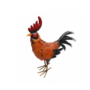 Dekorasi logam ayam jantan, ornamen dekorasi halaman ayam taman luar ruangan patung Gallo logam untuk halaman belakang - Product Image 5