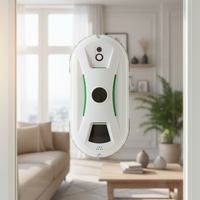 Robot de nettoyage de vitres électrique ultra-fin, pulvérisation d'eau automatique, aspirateur, nettoyeur de vitres intelligent intérieur/extérieur, moteur sans balais