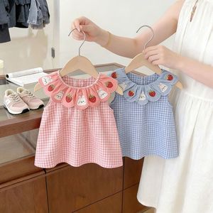 Vestito Estivo a Quadri con Fragole per Bambine, Stile Mori Girl, Super Carino da Principessa, Nuovissimo Stile Fresco per Neonate 2026 - Product Image 5