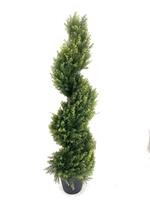 Pohon Spiral Buatan, Pohon Topiary Spiral Luar Ruangan, Pohon Cedar Cypress Palsu, Tahan UV, Pot Plastik, Tanaman Buatan, Tanaman Hijau