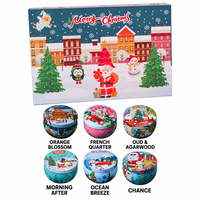 Coffret Cadeau de Noël Bougie Aromatique en Étain, Cire de Soja Végétale Importée Sélectionnée, Décoration de Fleurs Séchées Naturelles, Nouvelle Formule Sans Fumée