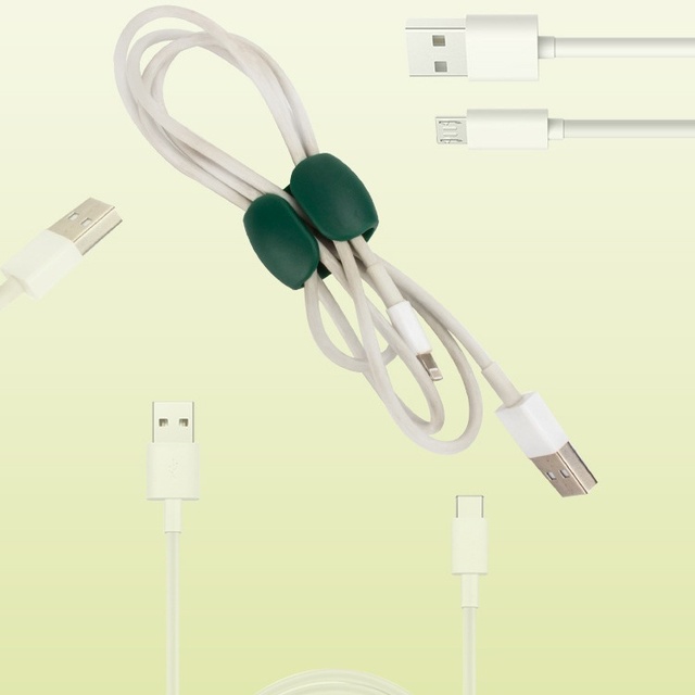 Portable Earphone Cord Organizer Wrap Small Charge Cable Winder Organizer Buckle Gripper Data Cable Management Desk Organize