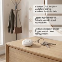 Alarme de sécurité personnelle 130 dB avec porte-clés : Sirène ultra-sonore et flash LED pour la défense personnelle et la sécurité d'urgence des femmes