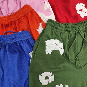 Pantalones Cortos de Mezclilla de Alta Calidad de 380 g/m² con Estampado de Flores por Toda la Superficie, para Hombre y Mujer, Estilo Urbano, de Algodón, Tipo Jogger, Nuevos 2026 - Product Image 2