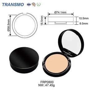 Estuche de Plástico Negro para Polvo Compacto con Espejo, Envase Vacío para Barra de Colorete - Product Image 3