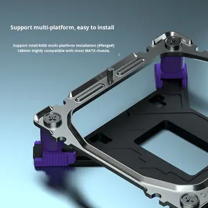 Enfriador de CPU Yajun X800, Refrigeración por Aire, Seis Tubos de Cobre, Doble Torre, Silencioso 25dBA, LED Multicolor, 66.17CFM, Rodamiento de Aleación - Product Image 4