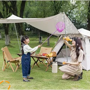 HOT Sale 210D Oxford Canopy Tent 2-in-1 Portable Folding Automatic Outdoor Waterproof Camping Tent For Family