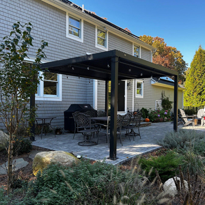 Pérgola de Aluminio para Patio, Motorizada, Retráctil, con Marco de Madera y Arco para Jardín o Balcón, DC-MG-100, Arcos y Pérgolas - Product Image 1