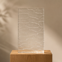 Panneau de verre artistique givré à motif blé, 5-10 mm, translucide, pour l'intimité, décoratif, pour chambre, porte de suite, ou écran de salon de thé