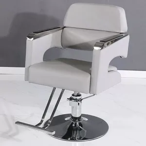 Silla de Barbería Hidráulica de Alta Calidad al por Mayor, Silla Pequeña de Cuero Sintético para Hombres - Product Image 4