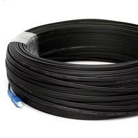 Kabel tetes Precon, FTTH Precon kabel Drop LSZH G657A1 serat pra-konektor G657A2 serat SC APC SC UPC 50M 80M 100M 120M 200M 300M