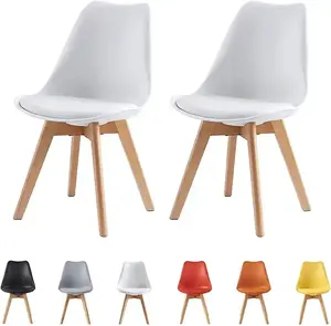 Venda de fábrica cadeira de jantar de plástico mobiliário de estilo moderno cadeiras de sala de jantar modernas em aço