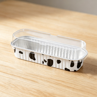 Barquette rectangulaire en aluminium de 200 ml, qualité alimentaire, jetable, compatible four, pour desserts et emballages à emporter