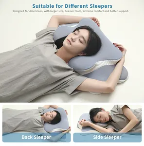 Nuevo tipo OEM ODM espuma viscoelástica ortopédica contorno Cervical almohada ergonómica para dormir cómodo