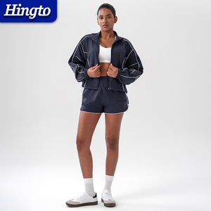 Set da Tennis Sportivo da <span class=keywords><strong>Donna</strong></span> 3 Pezzi: Polo da Golf, <span class=keywords><strong>Pantaloncini</strong></span> Sportivi e Giacca a Maniche Lunghe ad Asciugatura Rapida - Product Image 6