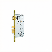 Serrure de porte de chambre, serrure de porte en bois, serrure de porte universelle pour la maison, poignée de porte intérieure silencieuse, ensemble complet en acier inoxydable
