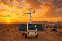 Remorque d'alimentation mobile hybride éolien-solaire pour station de base télécom, système hors réseau avec stockage de batterie GW Mobile 1210