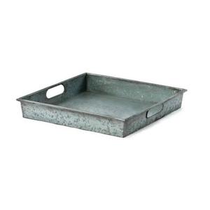 Bandeja DE SERVICIO DE Metal galvanizado de plata Rectangular de alta calidad cocina hogar Comida decorativa té café bandeja para servir Navidad - Product Image 5