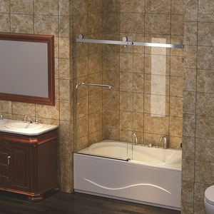 Porte <span class=keywords><strong>de</strong></span> <span class=keywords><strong>douche</strong></span> en <span class=keywords><strong>verre</strong></span> et aluminium à 2 côtés série moderne Design coulissant sans cadre <span class=keywords><strong>pour</strong></span> salle <span class=keywords><strong>de</strong></span> bain d'hôtel Cabine <span class=keywords><strong>de</strong></span> <span class=keywords><strong>douche</strong></span> d'angle - Product Image 3