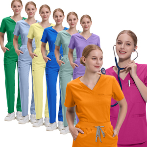 ViaoLi all'ingrosso medici e infermieri donna Scrub chirurgico uniforme Stretch Set per donne medico cura Scrub uniforme Set uniforme - Product Image 2