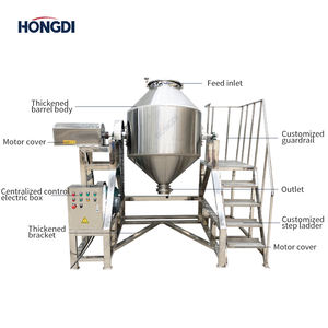 Mezclador de Cono doble de soja de grano de maíz de gran capacidad de acero inoxidable de grado alimenticio personalizable con escalera - Product Image 3