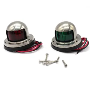 12V DC LED Red and Green Pair Side Bow Light for Yacht Vessel Boat with Side Bow Design