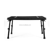 Table bivvy légère avec pieds extensibles Table à appâts avec logo personnalisé pour la pêche à la carpe dans le ruisseau du lac en plastique