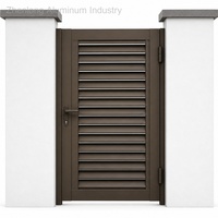 Portails de jardin en aluminium thermolaqué robustes, anti-rouille, anti-corrosion, avec modélisation 3D pour l'aménagement extérieur
