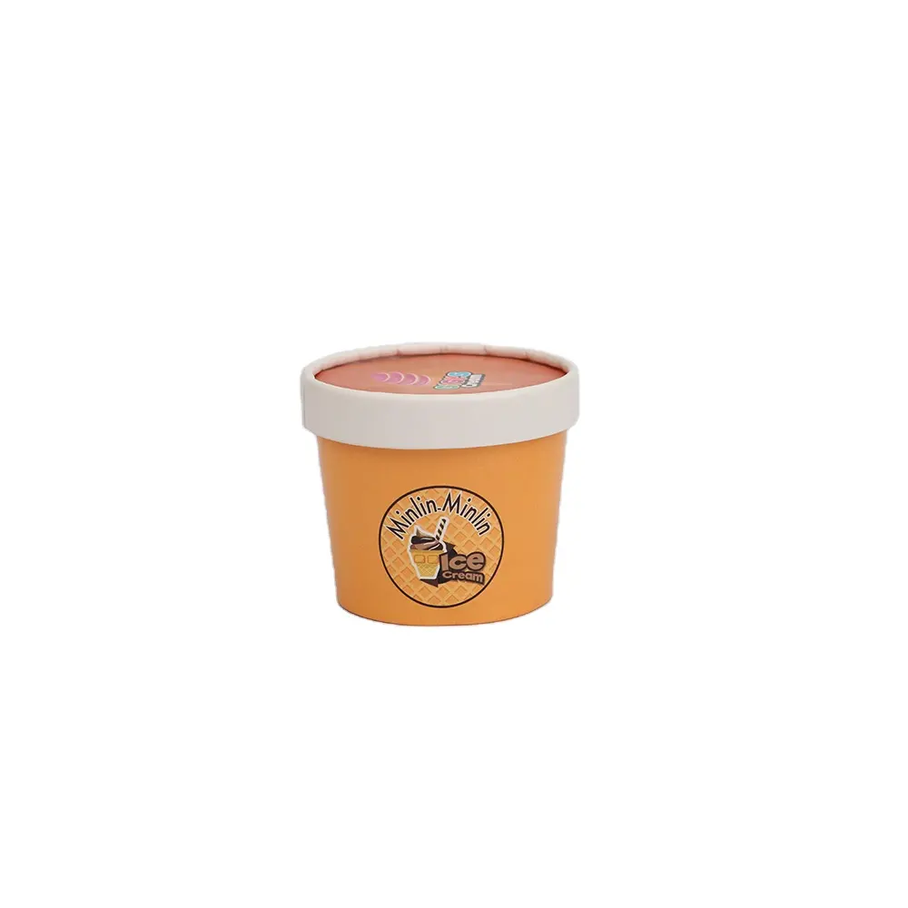 4oz 120Ml Ice Cream Tub Packaging Cardboard Box Cups For Ice Cream Yogurt Wholesale