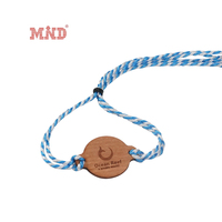 Pulsera de Tela Tejida con Chip NFC de 13.56MHz, para Acceso a Hoteles y Resorts, con Diseño de Bambú