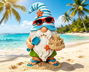 Estatua de Gnomo Divertido de Resina para Decoración de <span class=keywords><strong>Jardín</strong></span>, Gnomo Sentado en un Hongo, Figura de Gnomo de <span class=keywords><strong>Jardín</strong></span> Personalizada, Regalo - Product Image 6