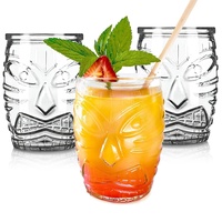 Verres à whisky vintage multifonctionnels de 500 ml en verre sans plomb, style ancien, pour bar et cocktails Tiki