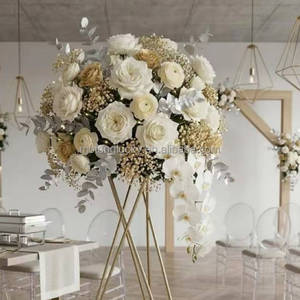 Boule de fleurs d'hortensia blanche de luxe de 80 cm, toucher réaliste, pour centre de table élégant de mariage avec support <span class=keywords><strong>en</strong></span> ruban de satin - Product Image 4