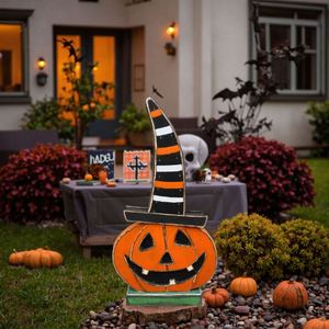 Articles en bois en gros pour la décoration d'Halloween, décoration de citrouille avec lumières - Product Image 2