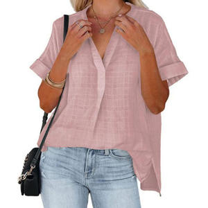 <span class=keywords><strong>Blusas</strong></span> holgadas a rayas para mujer, <span class=keywords><strong>moda</strong></span> <span class=keywords><strong>de</strong></span> verano <span class=keywords><strong>2023</strong></span>, camisas elegantes <span class=keywords><strong>de</strong></span> gran tamaño con cuello en V para mujer, blusa informal elegante para mujer joven - Product Image 5