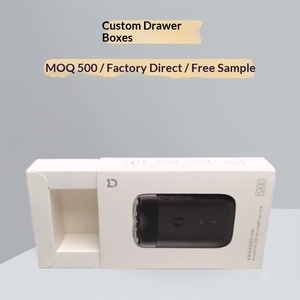 Custom foldable drawer box for electric shavers, white cardstock <b>packaging</b> with full color <b>printing</b> and design <b>services</b> - Product Image 2