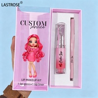 Ensemble de gloss à lèvres et crayon à lèvres vegan, rouge à lèvres imperméable longue durée, kit de maquillage pour les lèvres 2 en 1