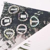 Neues Design Natur Edelstein Heilung Kristall ringe Elastischer Stapel ring Modeschmuck Geburtstags geschenke