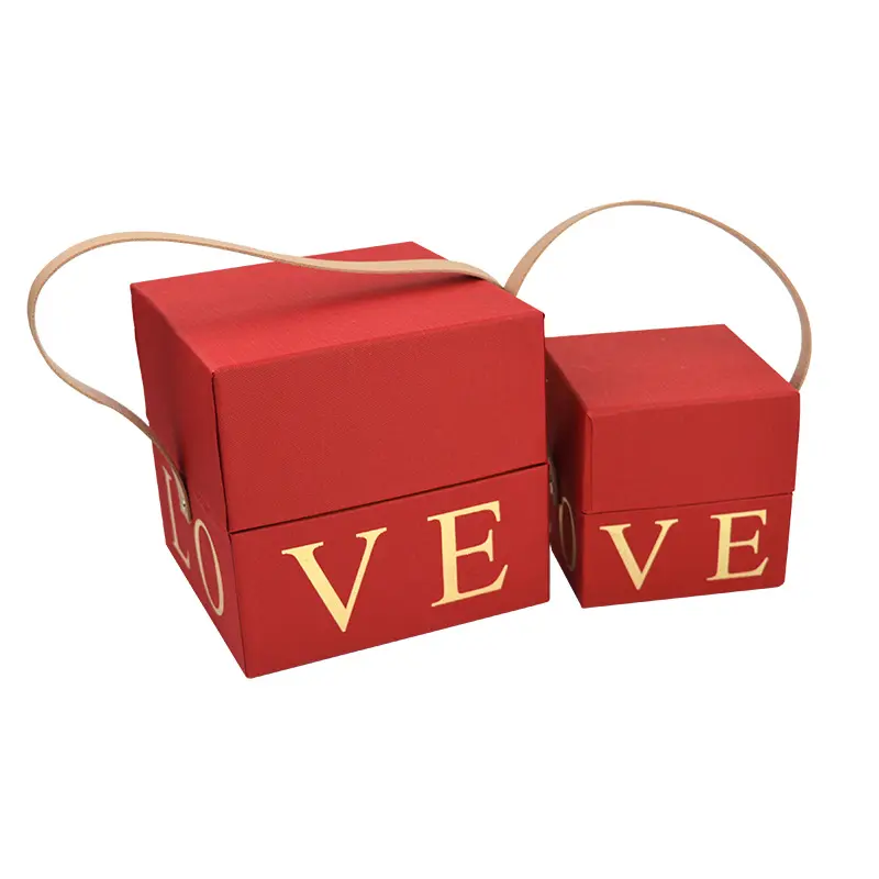 Confezione regalo portatile quadrata idee regalo di san valentino confezione regalo di mele di natale