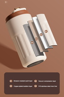 Tasse à café à affichage intelligent de la température Beauchy Factory 12oz avec corde Bouteille d'eau isolée en acier inoxydable 316 Tasse à LED portable