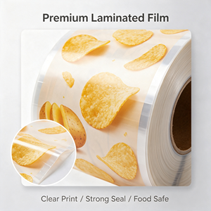 Custom Printed Food Packaging Roll Film Laminated Plastic Film Heat Sealable Moisture Proof for Snack <b>Wrap</b> - Product Image 3